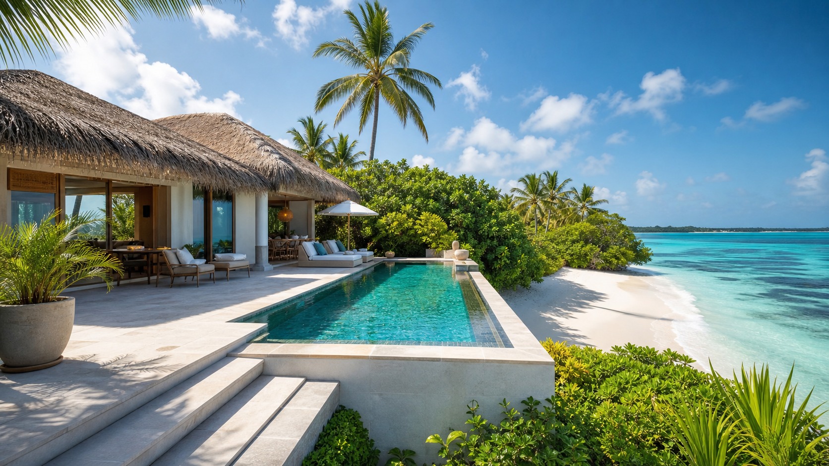 Пляжная вилла с бассейном в Baglioni Resort Maldives